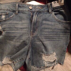 Vintage Revival super high rise jean shorts size 11/30 new with tags